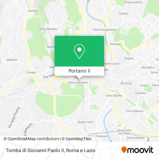 Mappa Tomba di Giovanni Paolo II