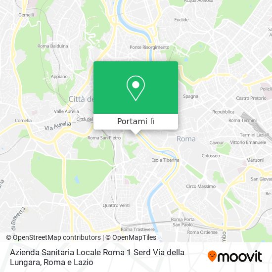 Mappa Azienda Sanitaria Locale Roma 1 Serd Via della Lungara