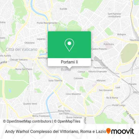 Mappa Andy Warhol Complesso del Vittoriano