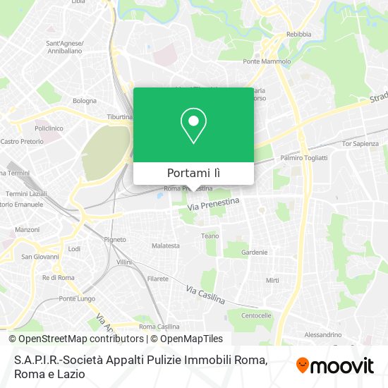 Mappa S.A.P.I.R.-Società Appalti Pulizie Immobili Roma