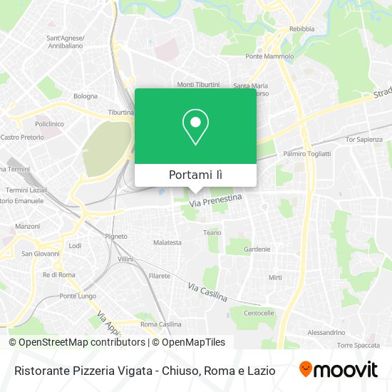 Mappa Ristorante Pizzeria Vigata - Chiuso