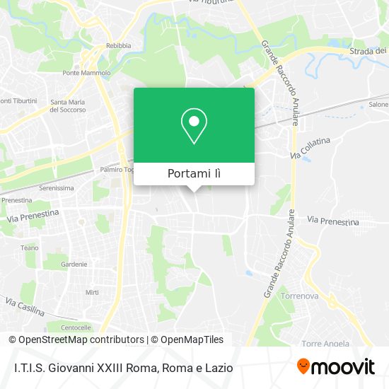 Mappa I.T.I.S. Giovanni XXIII Roma