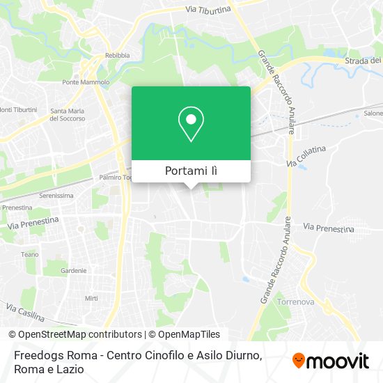 Mappa Freedogs Roma - Centro Cinofilo e Asilo Diurno