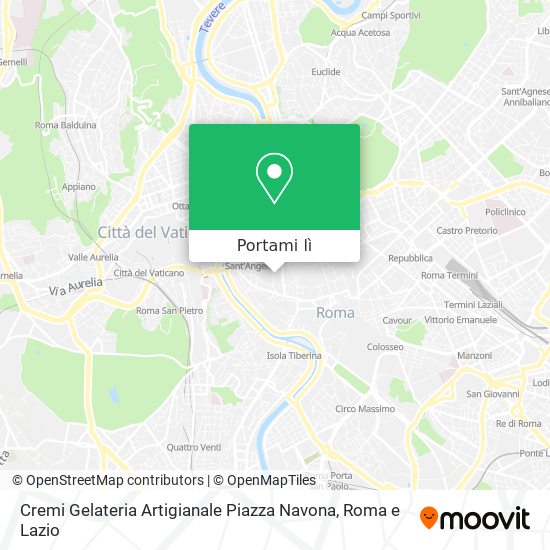 Mappa Cremi Gelateria Artigianale Piazza Navona