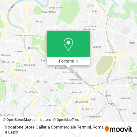 Mappa Vodafone Store Galleria Commerciale Termini