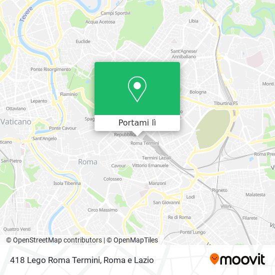 Mappa 418 Lego Roma Termini