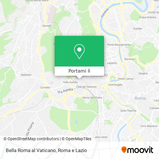 Mappa Bella Roma al Vaticano