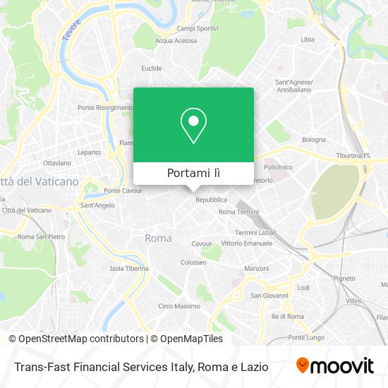 Mappa Trans-Fast Financial Services Italy
