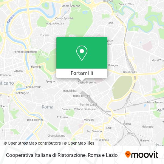 Mappa Cooperativa Italiana di Ristorazione