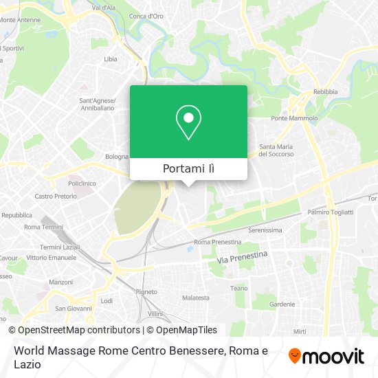 Mappa World Massage Rome Centro Benessere