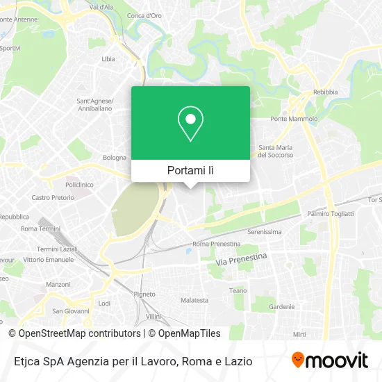 Mappa Etjca SpA Agenzia per il Lavoro