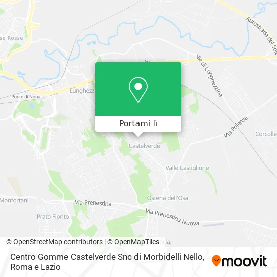 Mappa Centro Gomme Castelverde Snc di Morbidelli Nello