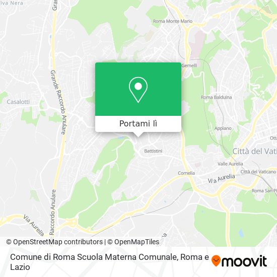 Mappa Comune di Roma Scuola Materna Comunale