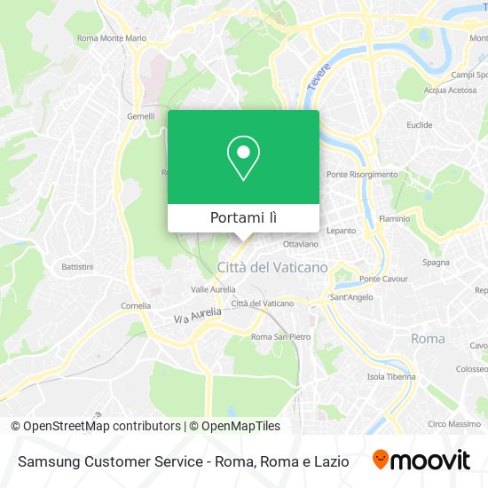 Mappa Samsung Customer Service - Roma
