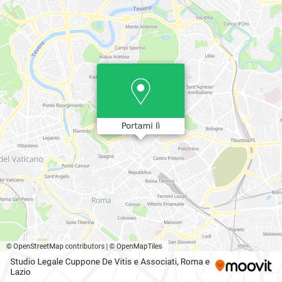 Mappa Studio Legale Cuppone De Vitis e Associati