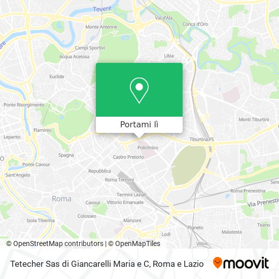 Mappa Tetecher Sas di Giancarelli Maria e C