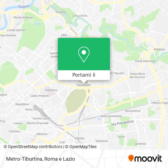 Mappa Metro-Tiburtina