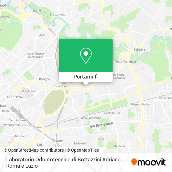 Mappa Laboratorio Odontotecnico di Bottazzini Adriano