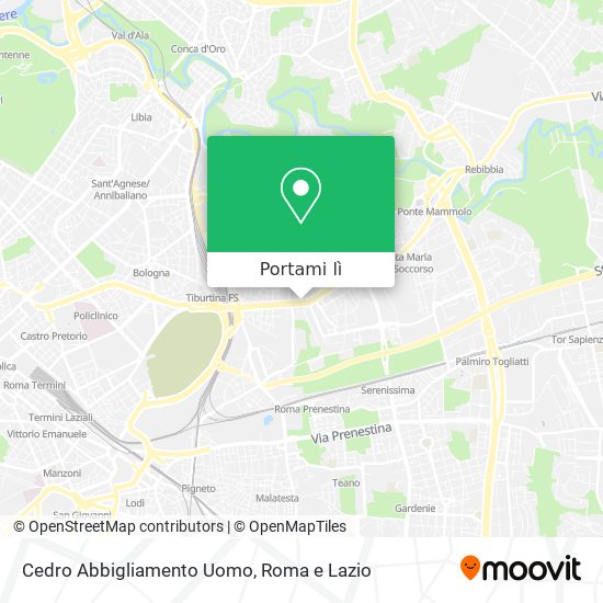 Mappa Cedro Abbigliamento Uomo