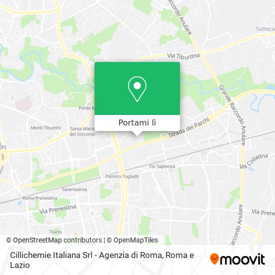 Mappa Cillichemie Italiana Srl - Agenzia di Roma