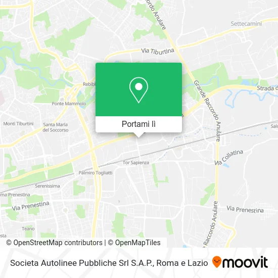 Mappa Societa Autolinee Pubbliche Srl S.A.P.