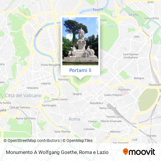 Mappa Monumento A Wolfgang Goethe