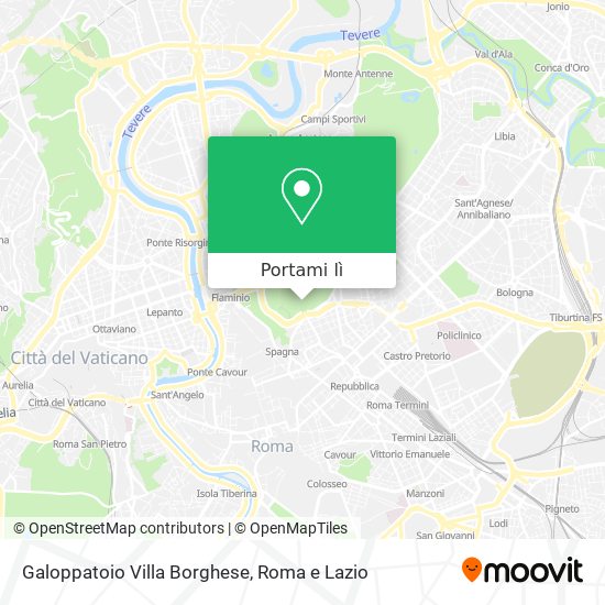 Mappa Galoppatoio Villa Borghese
