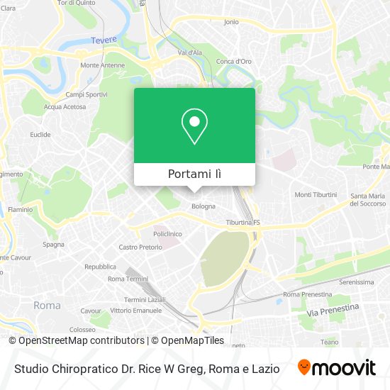 Mappa Studio Chiropratico Dr. Rice W Greg