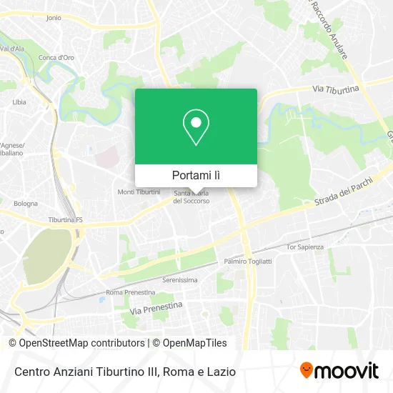 Mappa Centro Anziani Tiburtino III