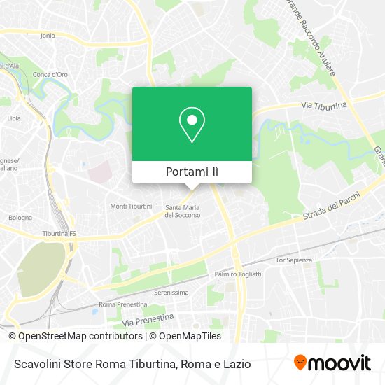 Mappa Scavolini Store Roma Tiburtina
