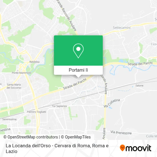 Mappa La Locanda dell'Orso - Cervara di Roma