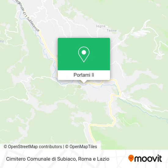 Mappa Cimitero Comunale di Subiaco