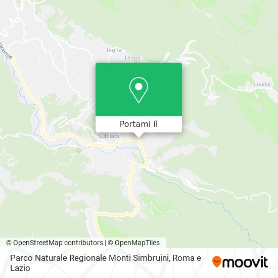 Mappa Parco Naturale Regionale Monti Simbruini