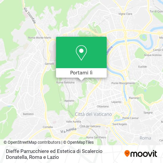 Mappa Dieffe Parrucchiere ed Estetica di Scalercio Donatella