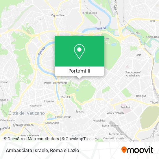 Mappa Ambasciata Israele