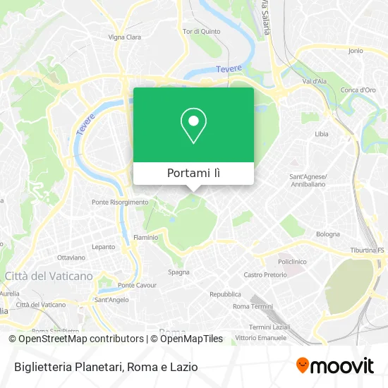 Mappa Biglietteria Planetari