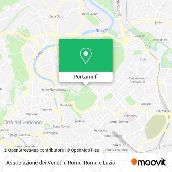 Mappa Associazione dei Veneti a Roma