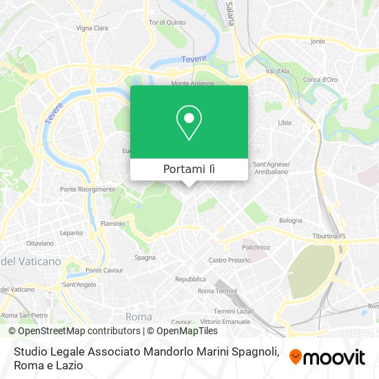 Mappa Studio Legale Associato Mandorlo Marini Spagnoli