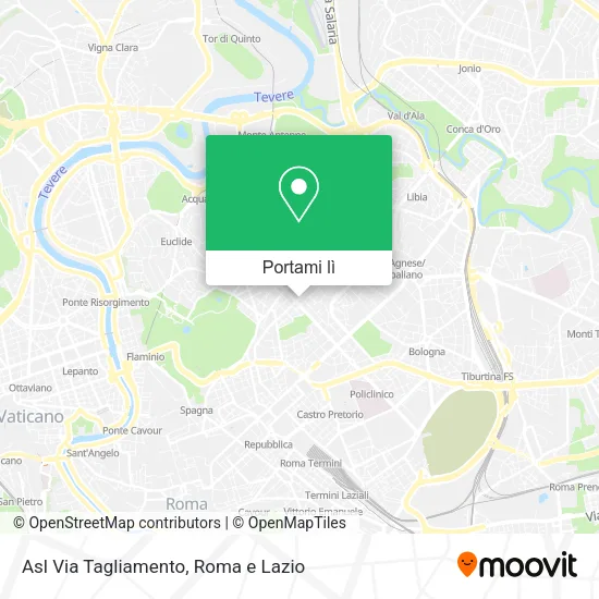 Mappa Asl Via Tagliamento