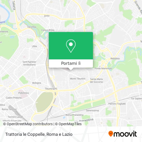 Mappa Trattoria le Coppelle