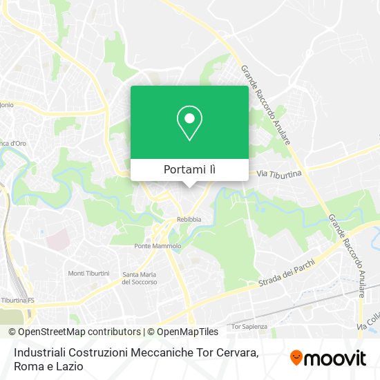 Mappa Industriali Costruzioni Meccaniche Tor Cervara
