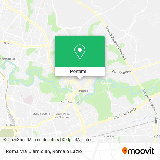 Mappa Roma Via Ciamician