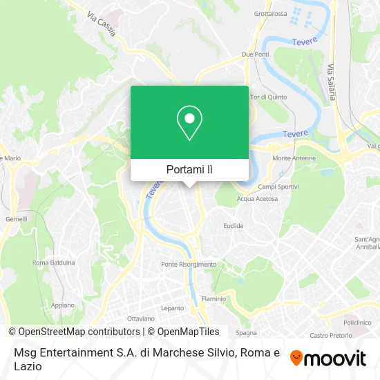 Mappa Msg Entertainment S.A. di Marchese Silvio