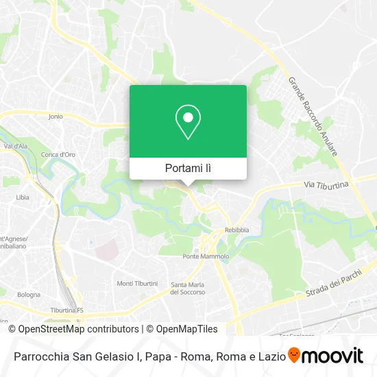 Mappa Parrocchia San Gelasio I, Papa - Roma