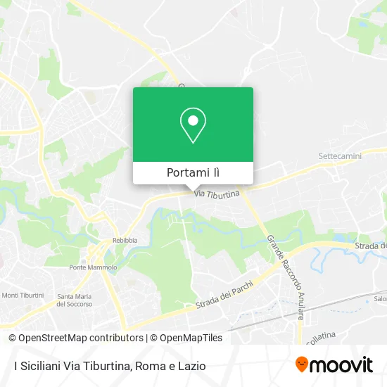Mappa I Siciliani Via Tiburtina