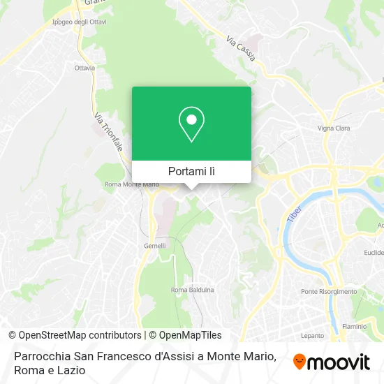 Mappa Parrocchia San Francesco d'Assisi a Monte Mario