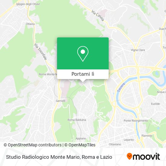 Mappa Studio Radiologico Monte Mario