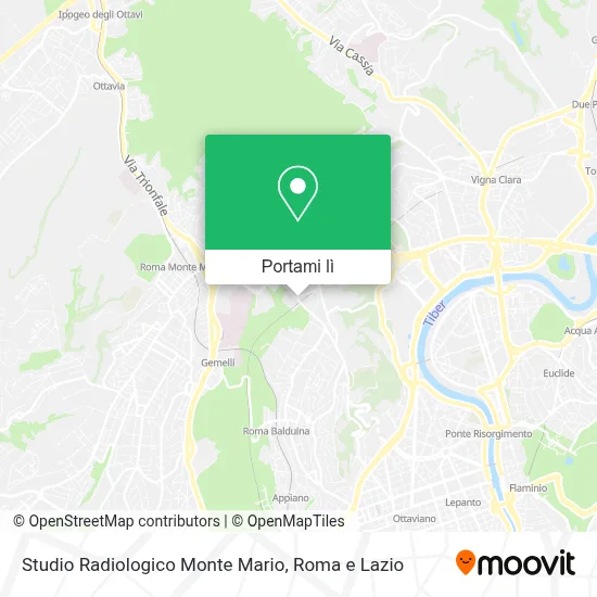 Mappa Studio Radiologico Monte Mario