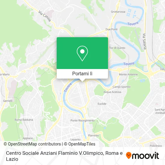 Mappa Centro Sociale Anziani Flaminio V.Olimpico