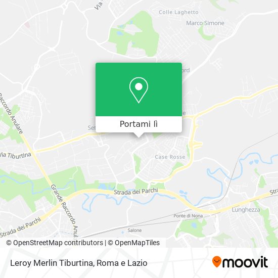 Mappa Leroy Merlin Tiburtina
